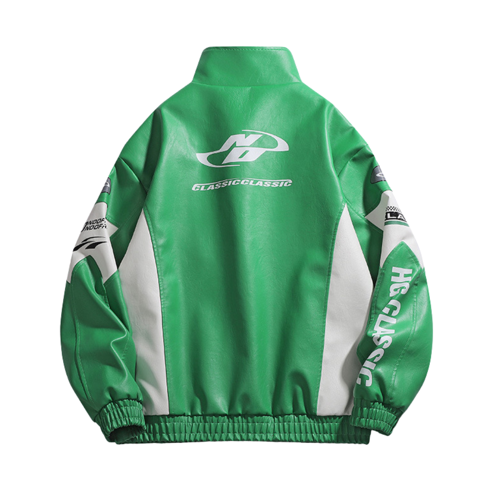 Chaqueta de motociclista vintage urbana