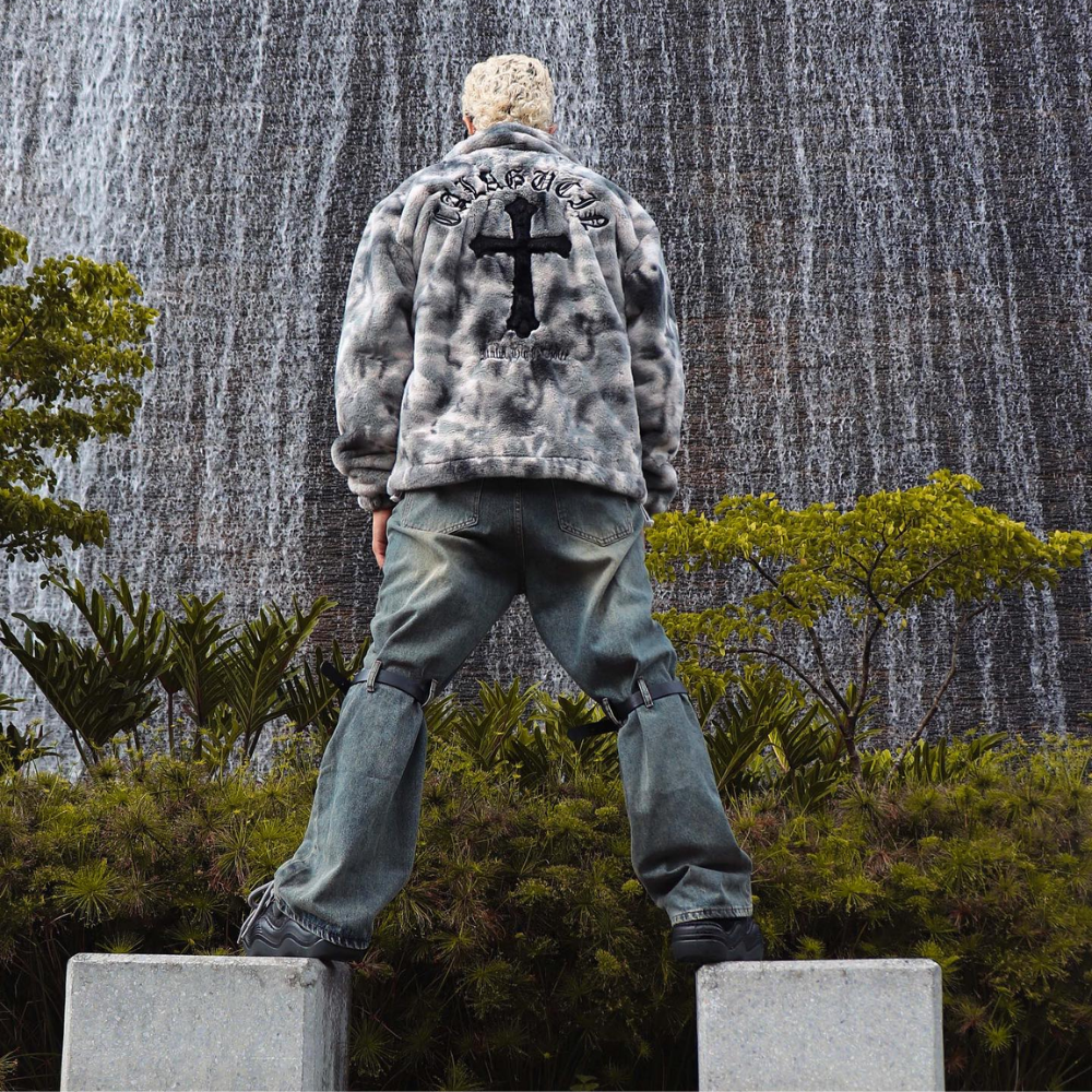 Abrigo con efecto tie dye de High Street