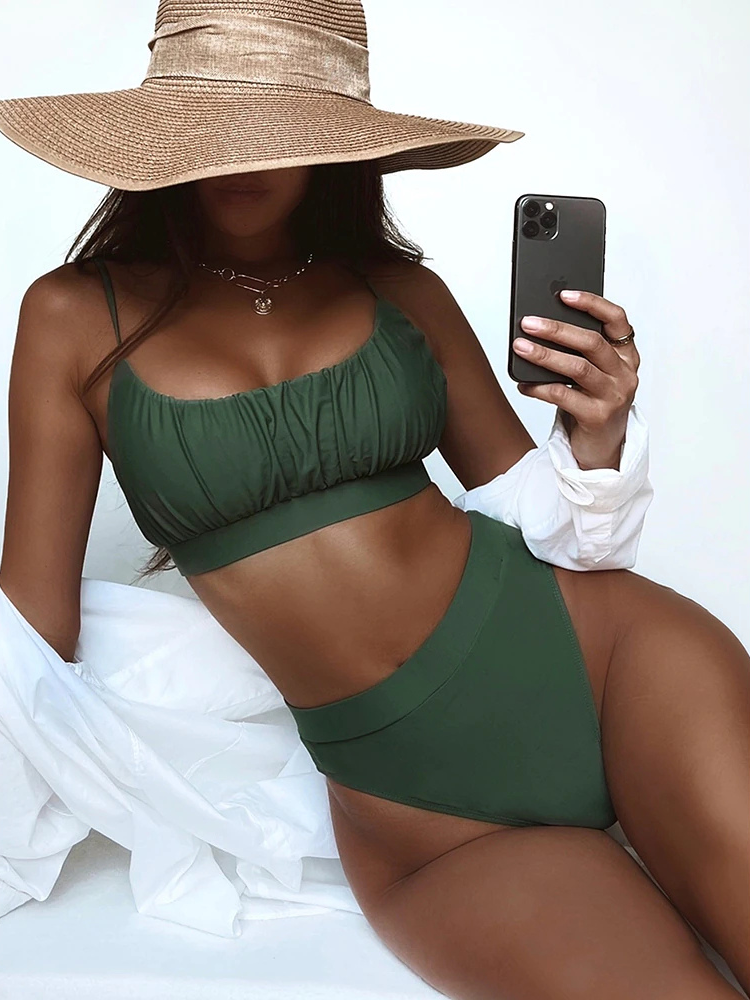 The Pleated High Waist Bikini