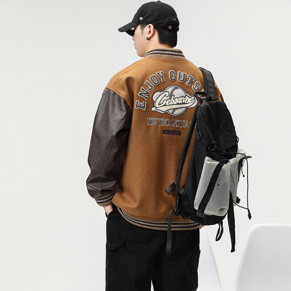 Chaqueta suelta de béisbol vintage