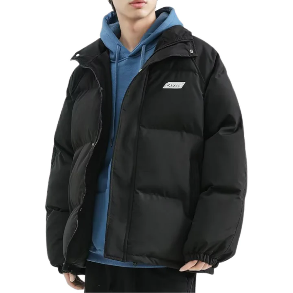 Solid Color Puffer Winter Coat