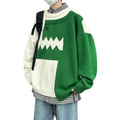 Patchwork Dinosaur Sweater