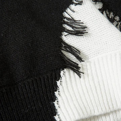 High Street Cross Hole Design Sweater