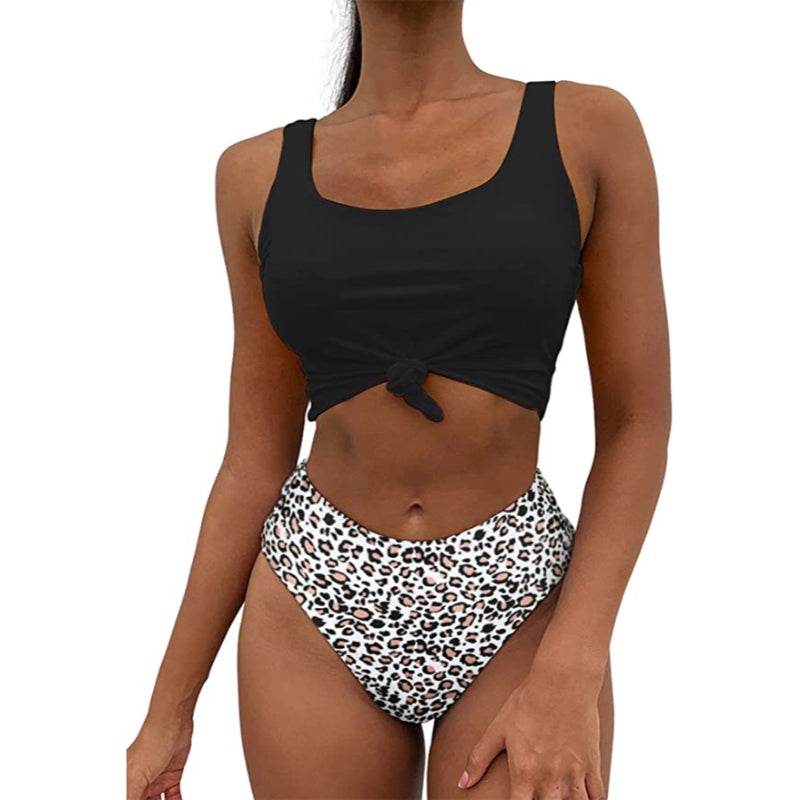 Women's Scoop Neck Two Pieces Tankini Set