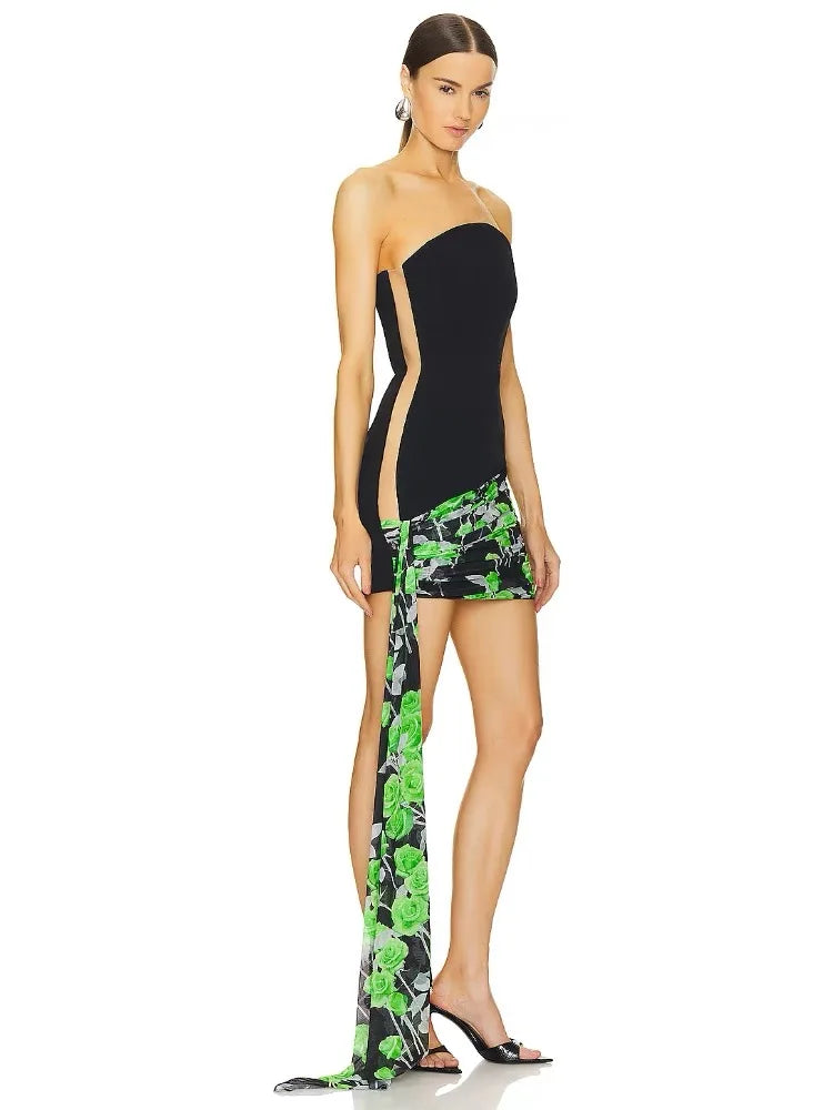 Strapless Bodycon Mini Bandage Dress