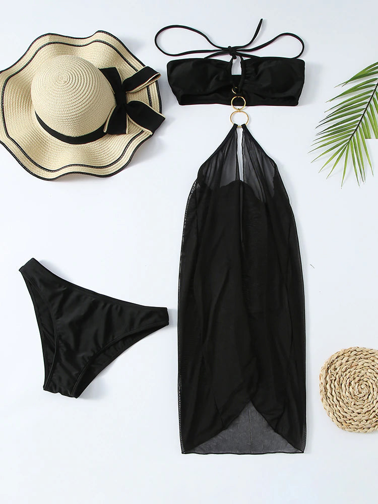 The Boho Solid Two Piece Bikini