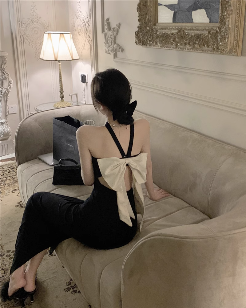 Backless Black Dress