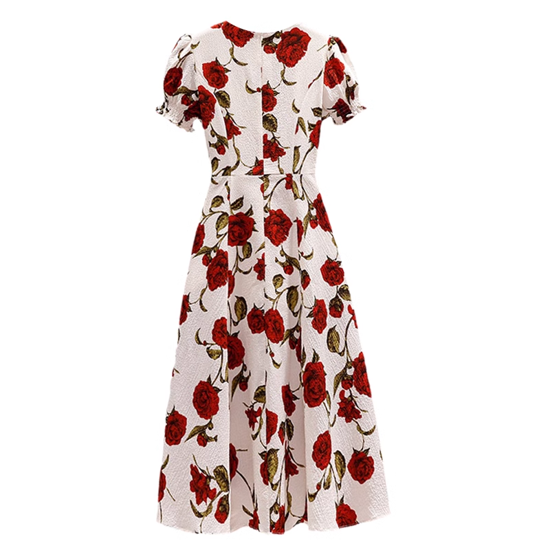 Women's summer chiffon slit floral dress