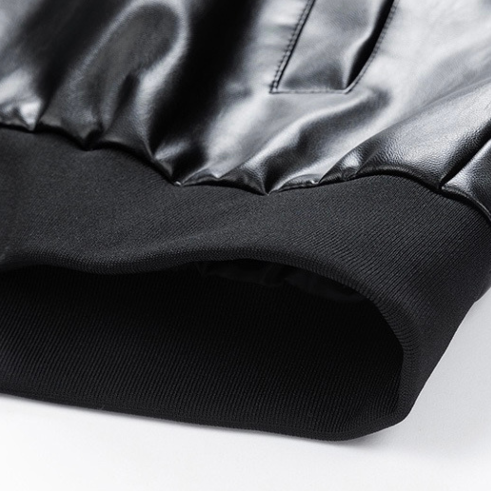 Chaqueta de PU de carreras americana