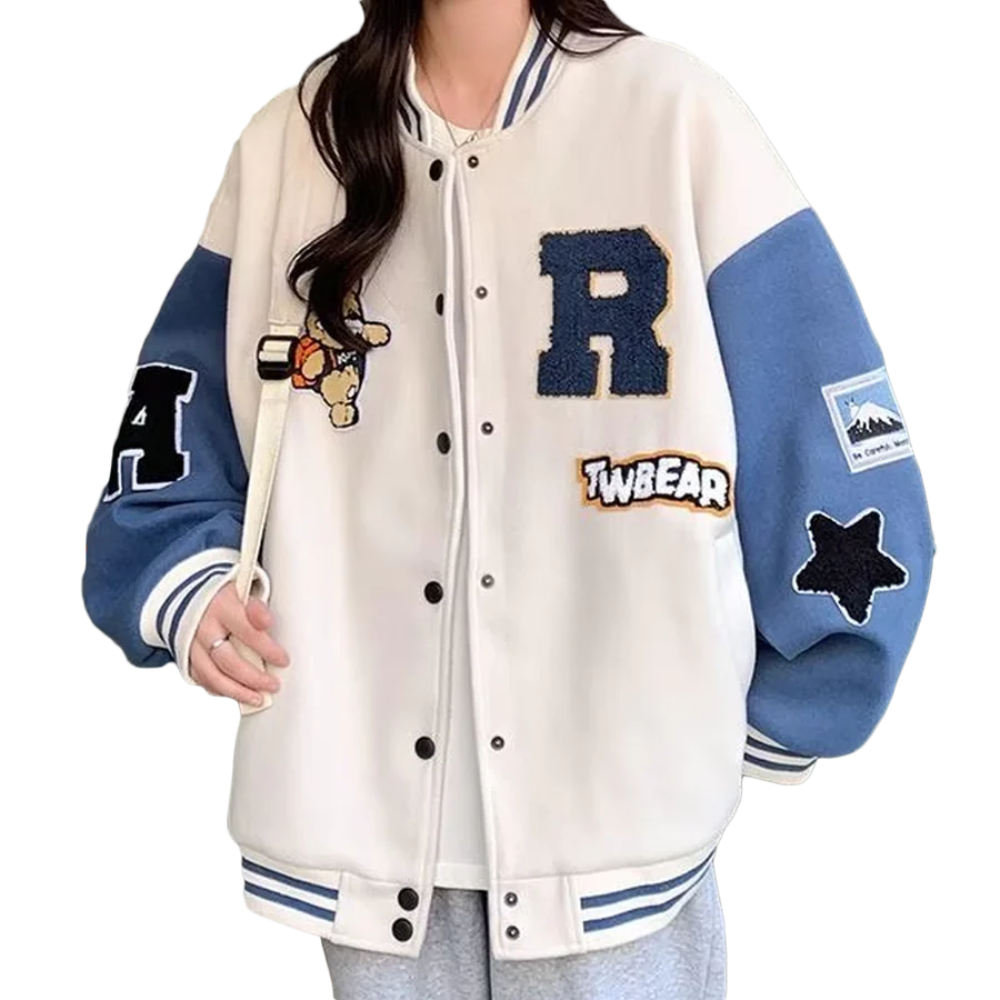 Casual Bear Alphabet Jacket