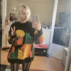 Vintage Cat Knitted Sweater