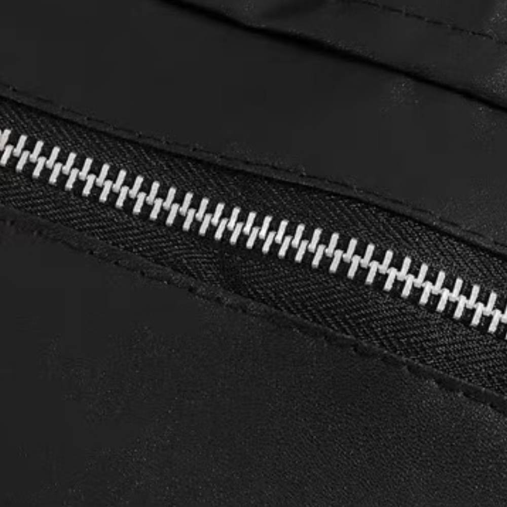 Chaqueta de cuero a rayas
