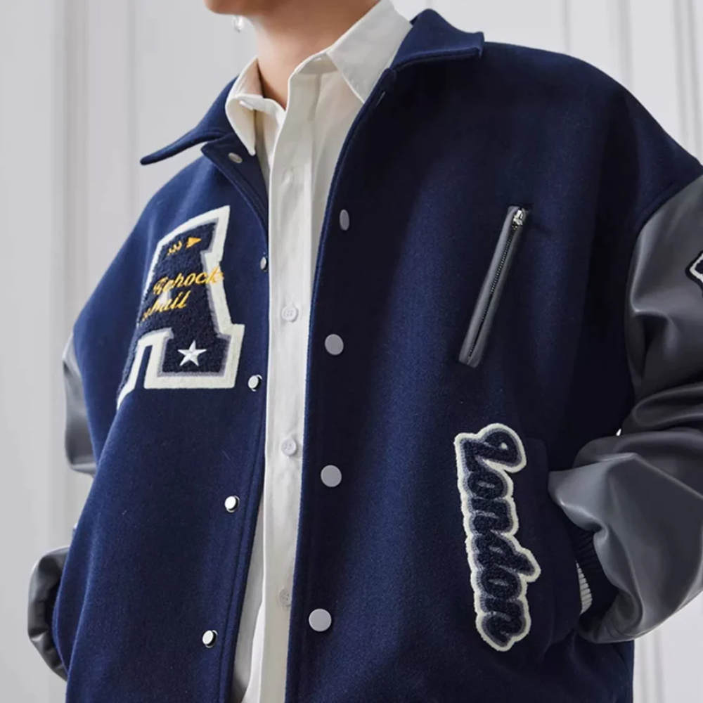 American Vintage Embroidery Letter Jacket