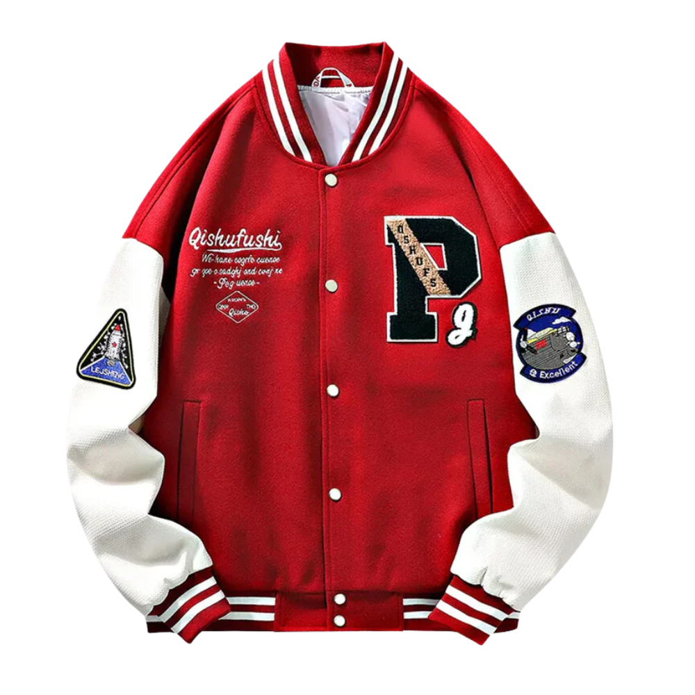 Chaqueta vintage de lana con bordado de toalla