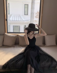 Black A-line Tulle Dress