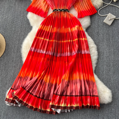 A-line pleated dress