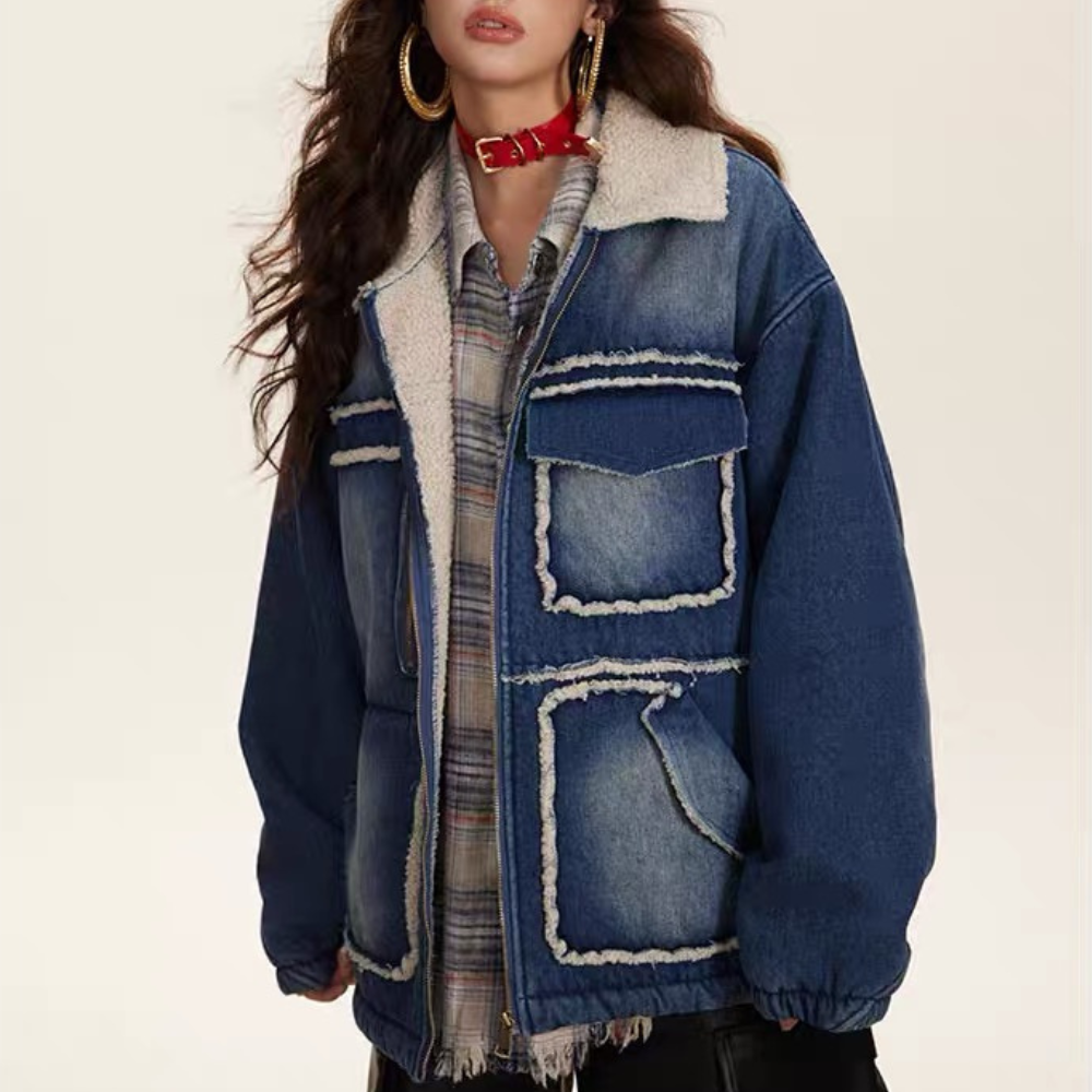 Warmer Jeansmantel