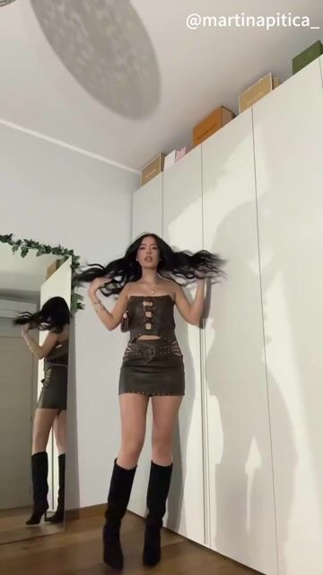 PU Leather Cut Out Buckle Strapless Crop Top & Mini Skirt Matching Set