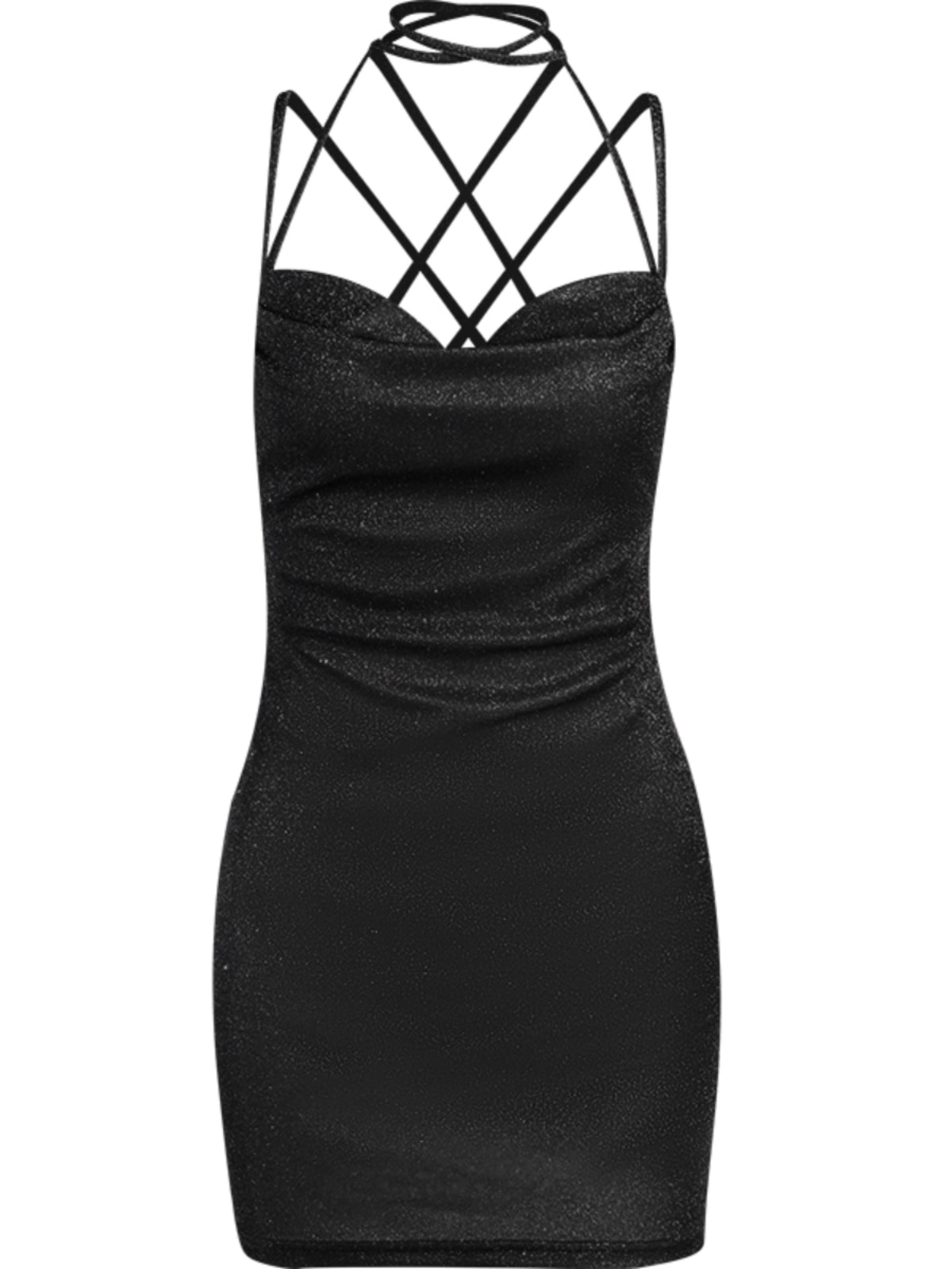 black bodycon dress