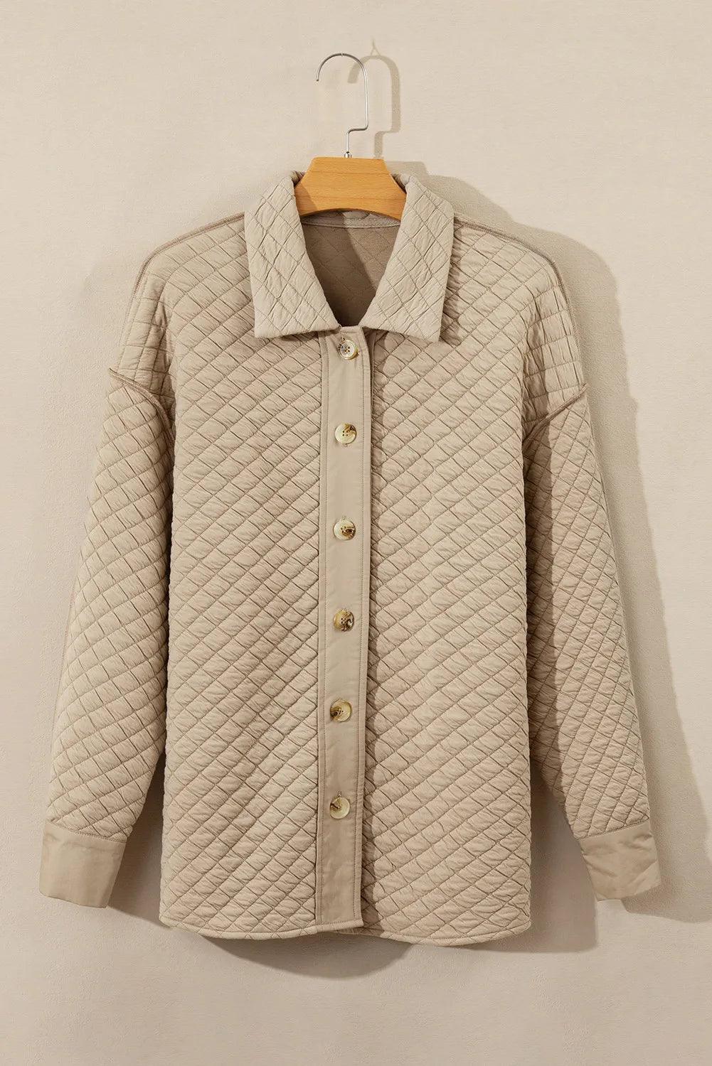 Jacke mit Button-Down-Kragen und langen Ärmeln