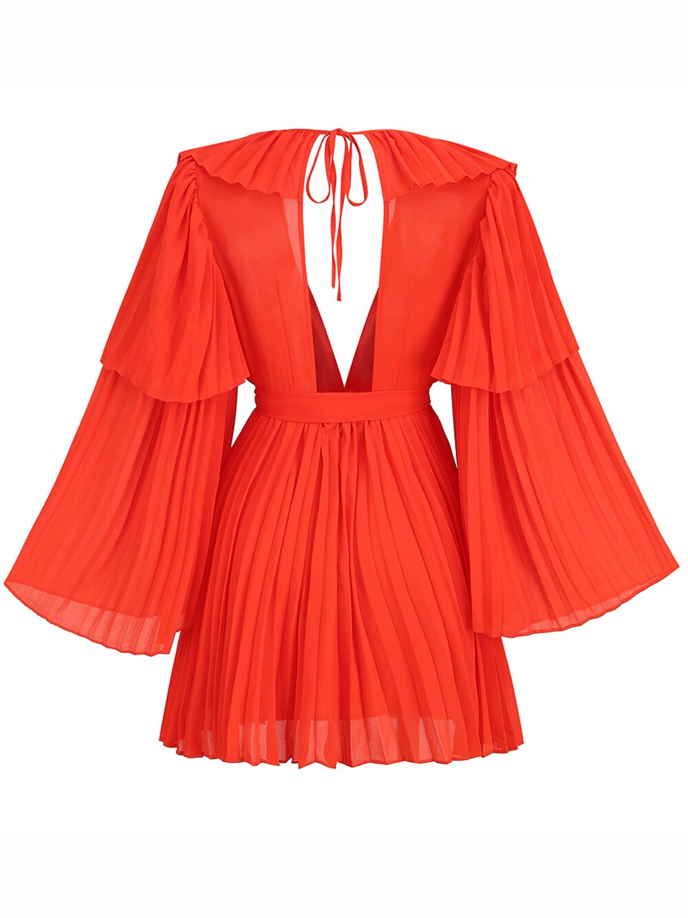 Empire Waist Party Chiffon Dress Draped Vestidos