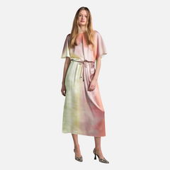 tie dye printed MIDI dress