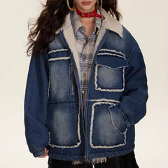 Warmer Jeansmantel