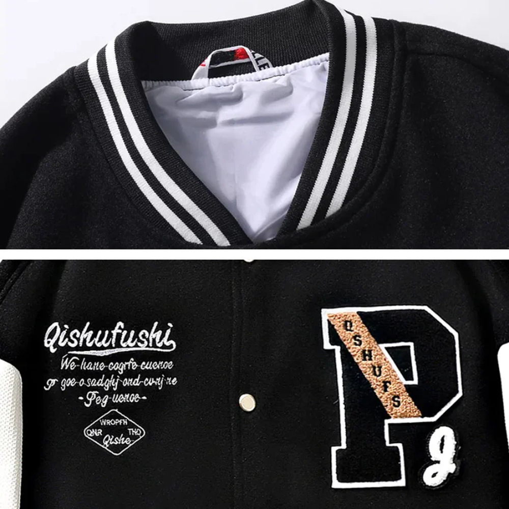 Chaqueta vintage de lana con bordado de toalla