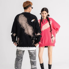 Suéter con pins y efecto tie-dye de High Street