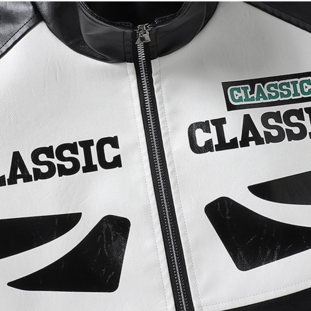 Chaqueta de motociclista vintage urbana