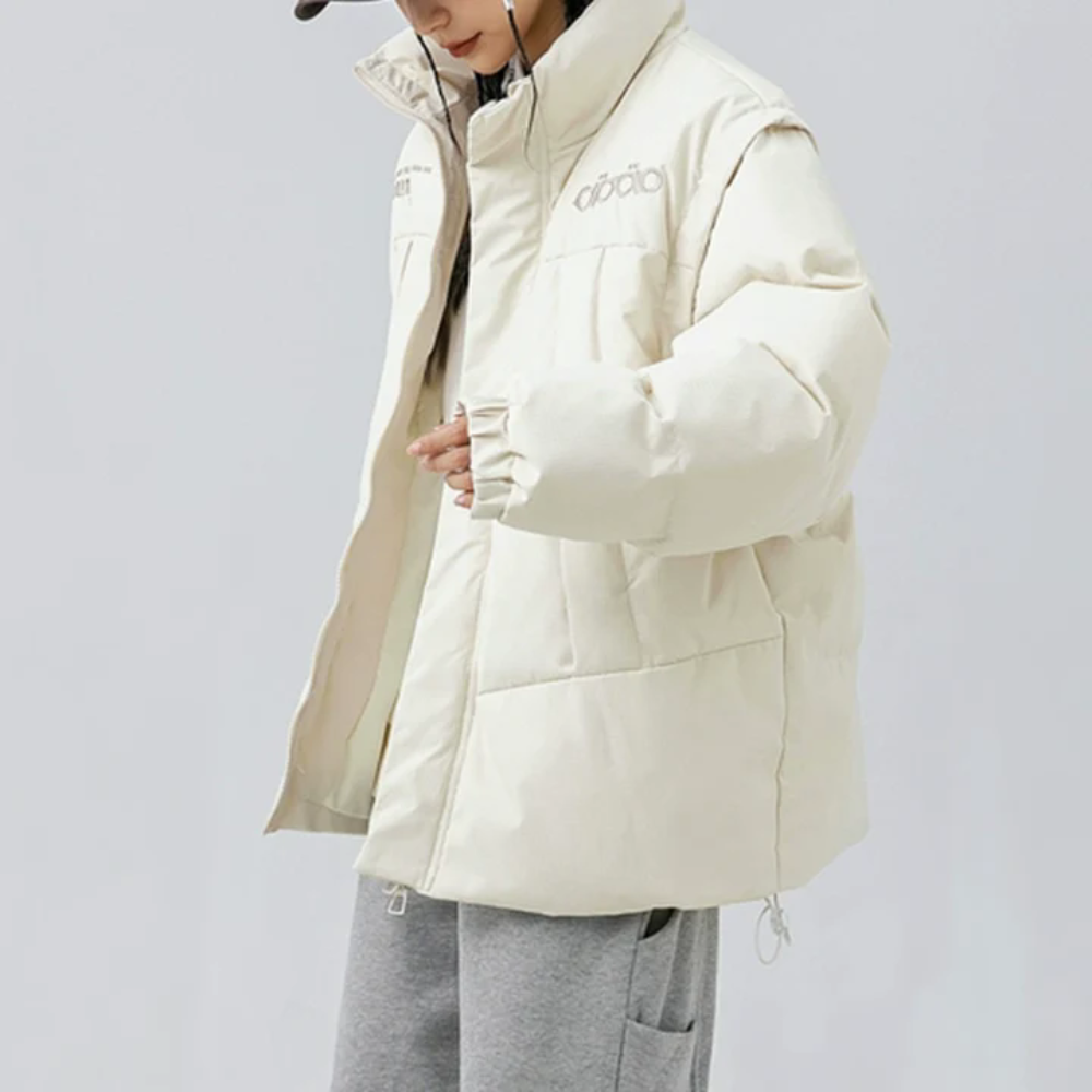 Solid Stand Collar Coat