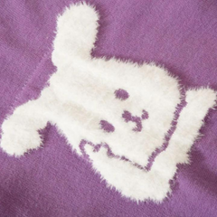 Vintage Flocked Bunny Rabbit Sweater