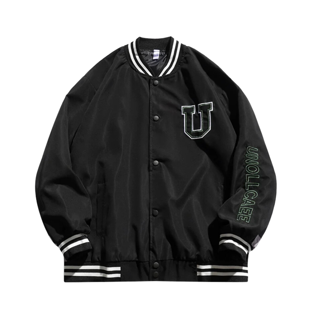 Casual Checkerboard Baseball Uniform Jacket
