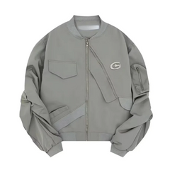 Chaqueta vintage con bolsillos irregulares