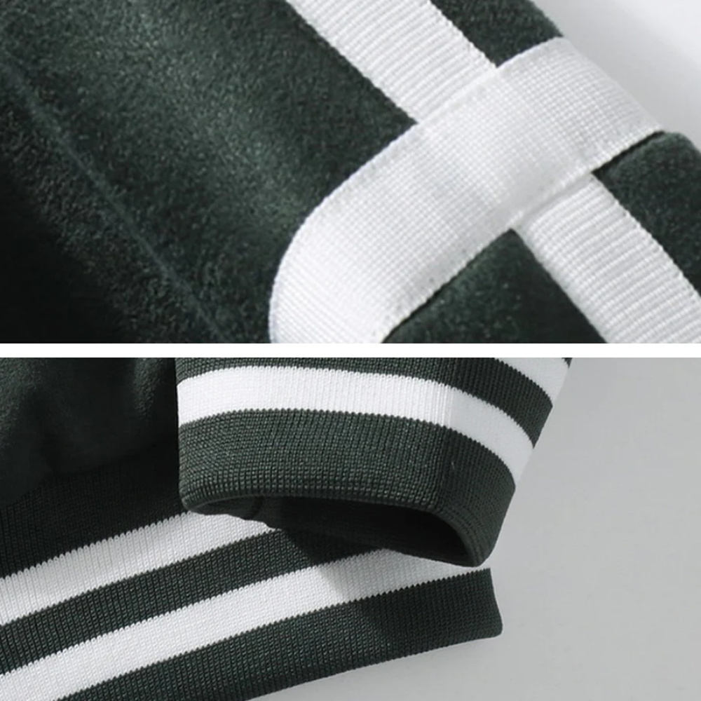 Chaqueta de ante con bordado de High Street
