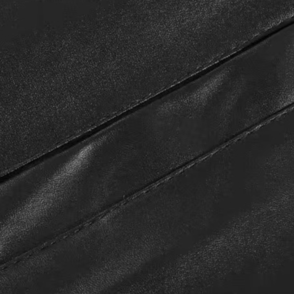 Chaqueta de cuero a rayas