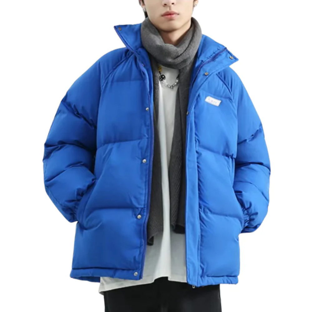 Solid Color Puffer Winter Coat