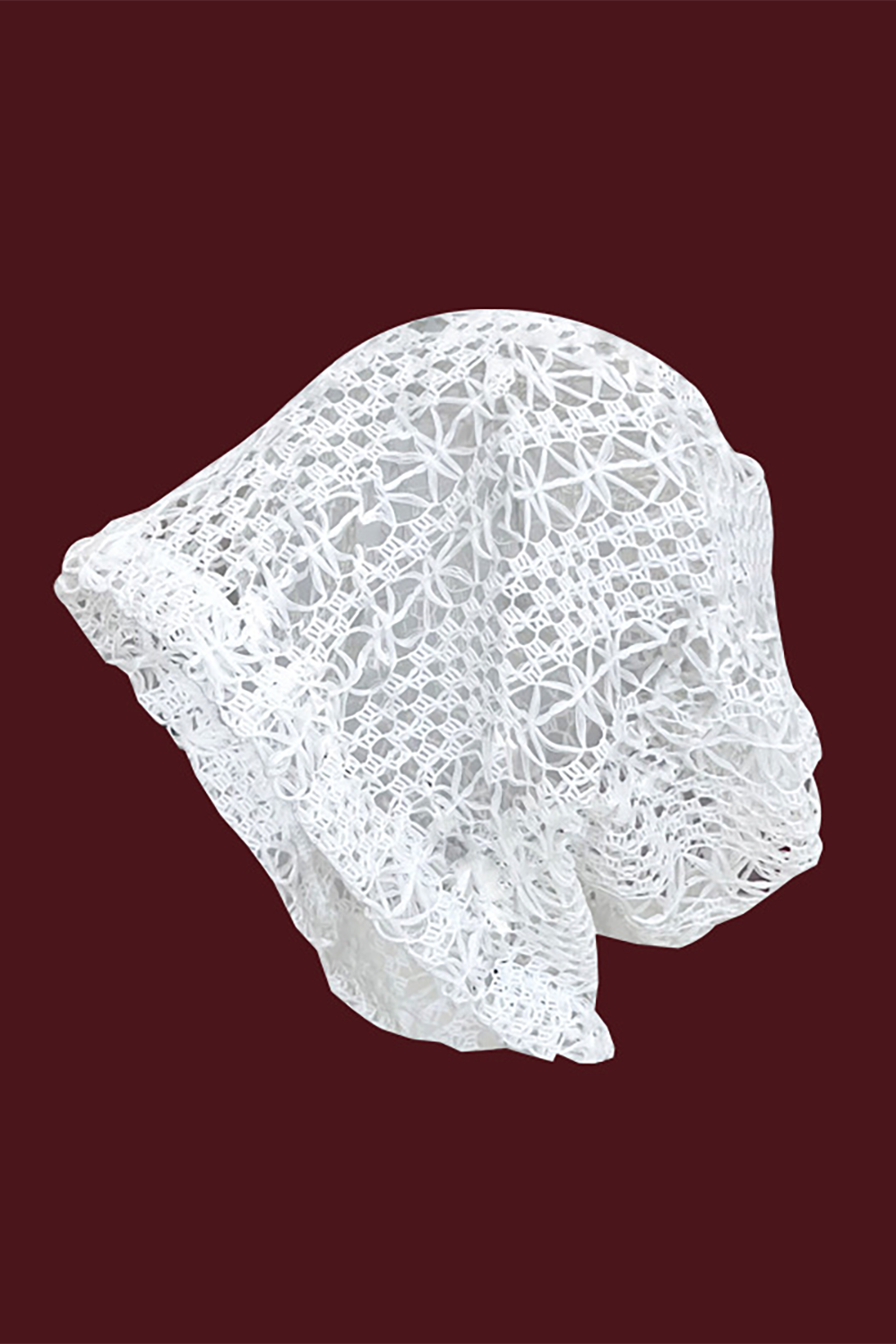 Boho Style Hand - Woven Floral Hollow Out Knit Beanie