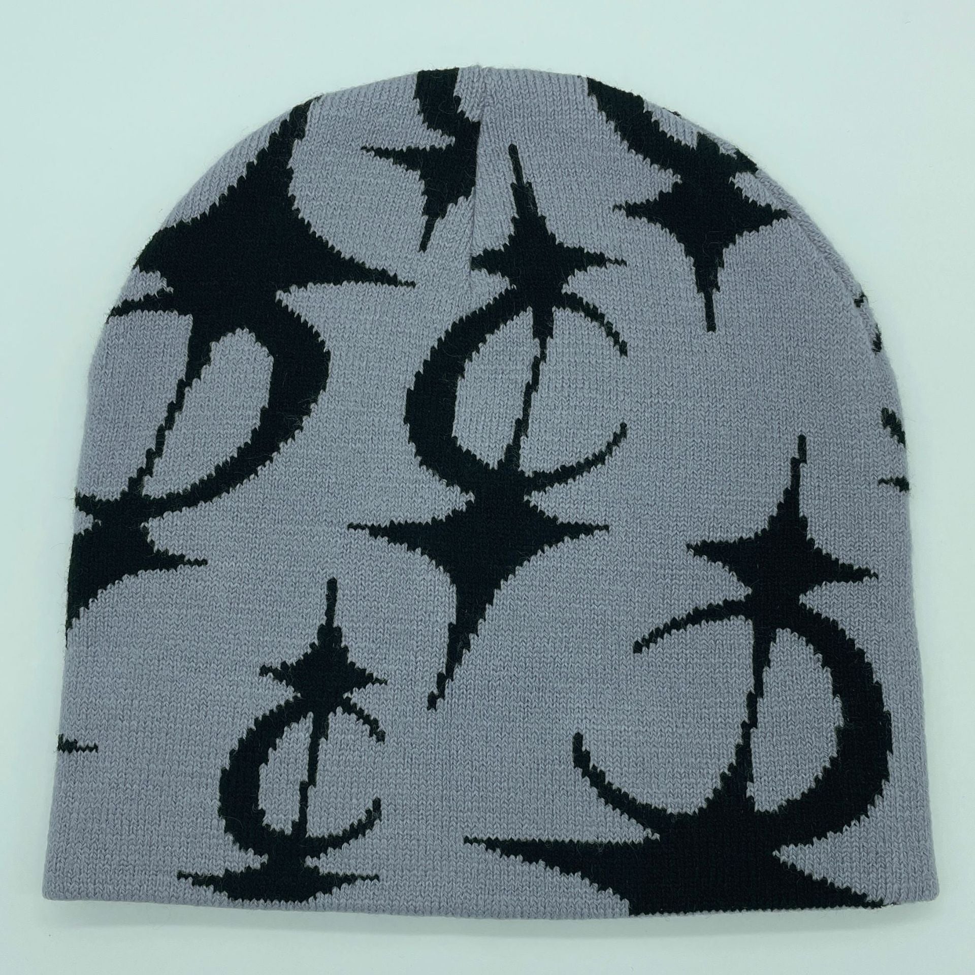 Gorro de punto en jacquard con estrella de cinco puntas