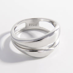 Doppellagiger Ring aus 925er Sterlingsilber