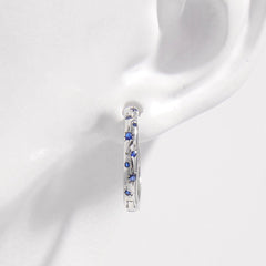 Pendientes Huggie de circonitas con incrustaciones en plata de ley 925