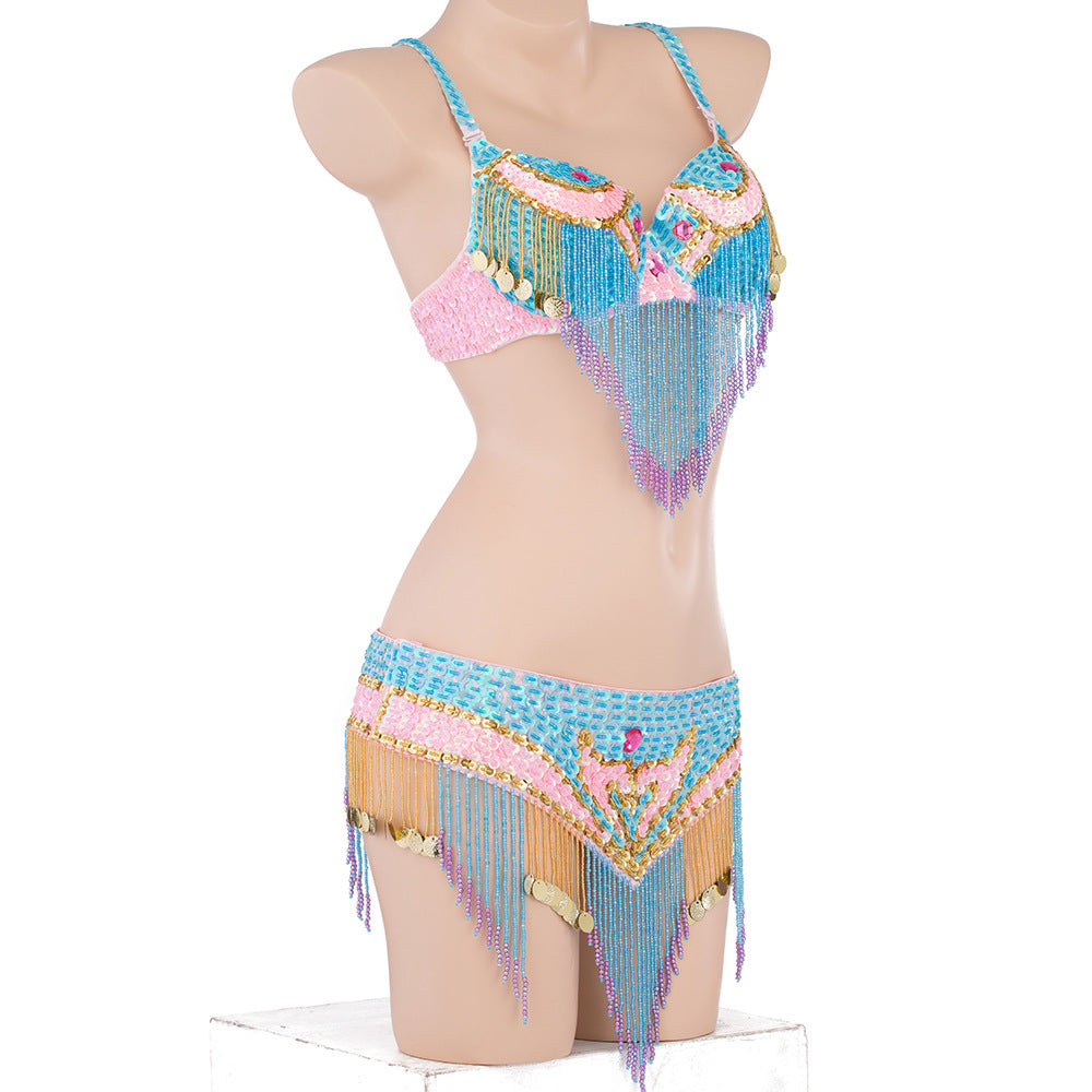 Sequins Beaded Belly Dance Costume