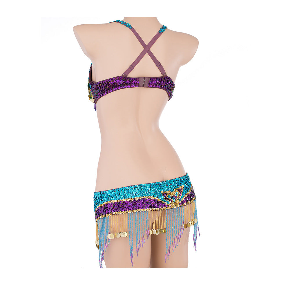 Sequins Beaded Belly Dance Costume