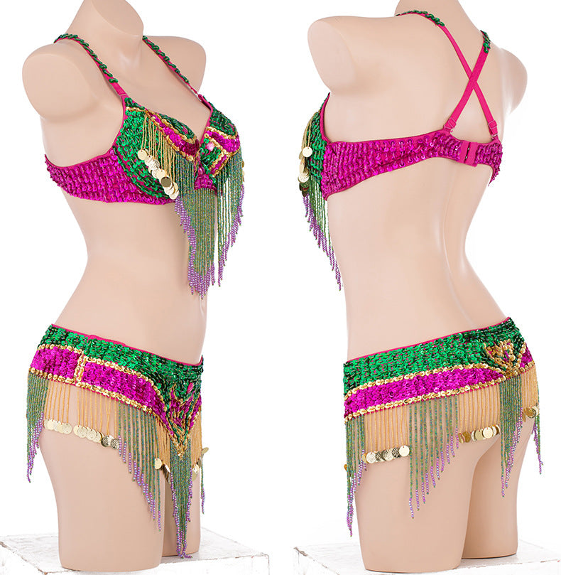 Sequins Beaded Belly Dance Costume