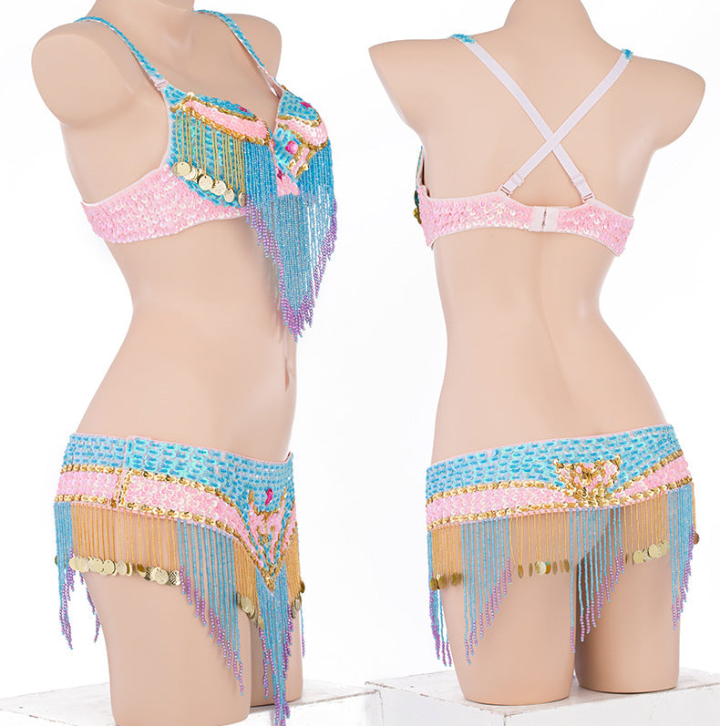 Sequins Beaded Belly Dance Costume