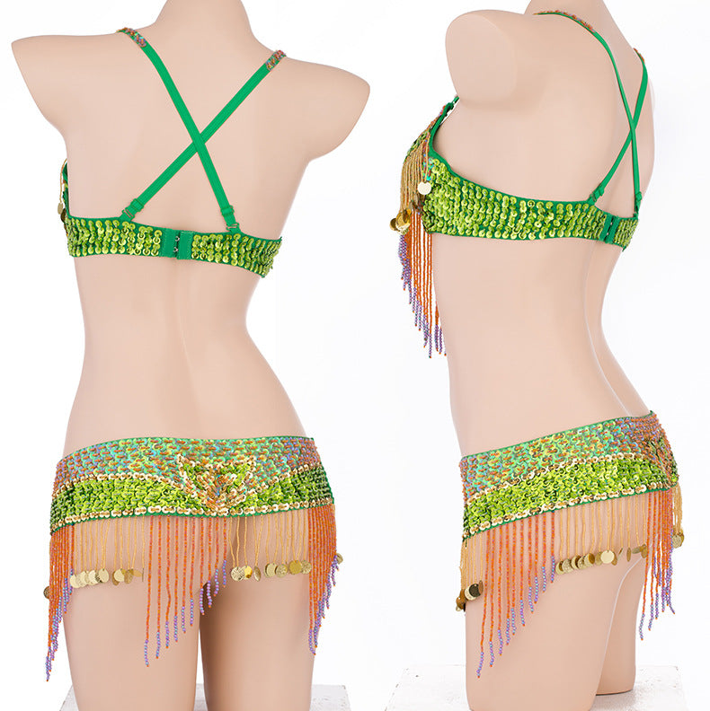 Sequins Beaded Belly Dance Costume