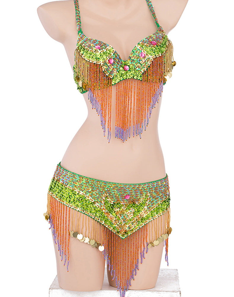 Sequins Beaded Belly Dance Costume