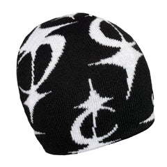 Gorro de punto en jacquard con estrella de cinco puntas