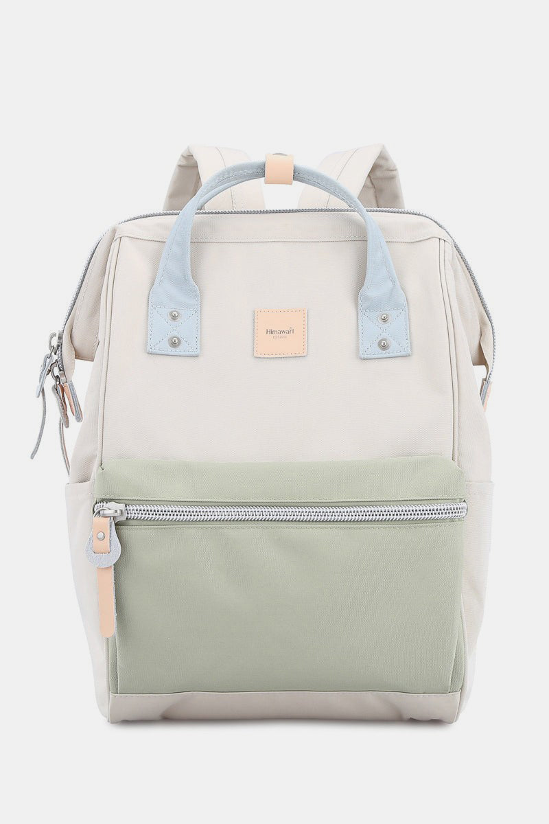 Himawari Wasserabweisender Canvas-Rucksack mit Seitentaschen 