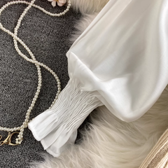 Long Shirt Tie Knit Vest Two-Piece Set